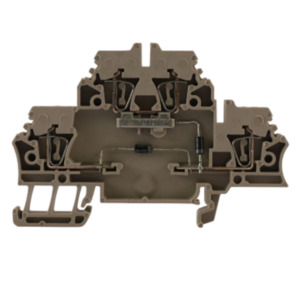 Morsetto portadiodo 2,5mmq 1 piano 2 conduttori Weidmuller