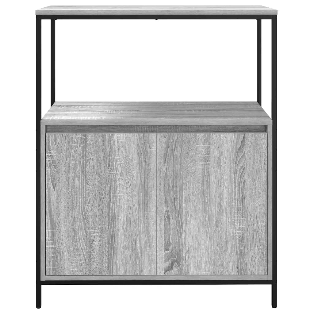 vidaXL Mobile da Bagno con Ripiani Grigio Sonoma 76,5x35x95 cm