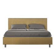 Letto Matrimoniale 160x190 cm con Rete e Contenitore Adele Labirinto 06 Giallo