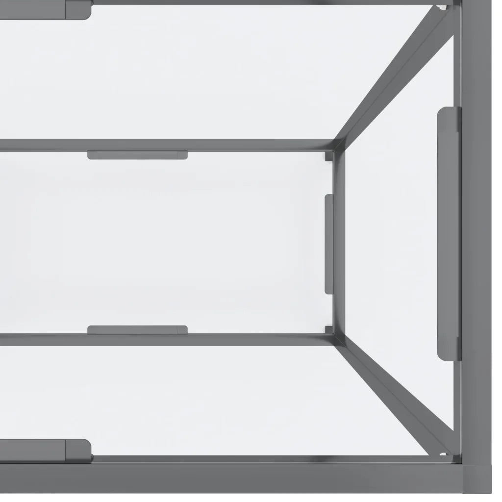 Tavolo Consolle Trasparente 140x35x75,5 cm in Vetro Temperato 331694