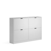 Scarpiera da ingresso Gizmo Bianco/Nero 115 x 77.6 cm con 2x2 scomparti Vicco
