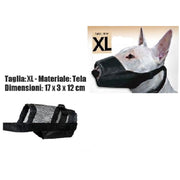 Trade Shop - Museruola Cane Misura Xl In Tela Robusta Leggera Atossica Lavabile Nero -