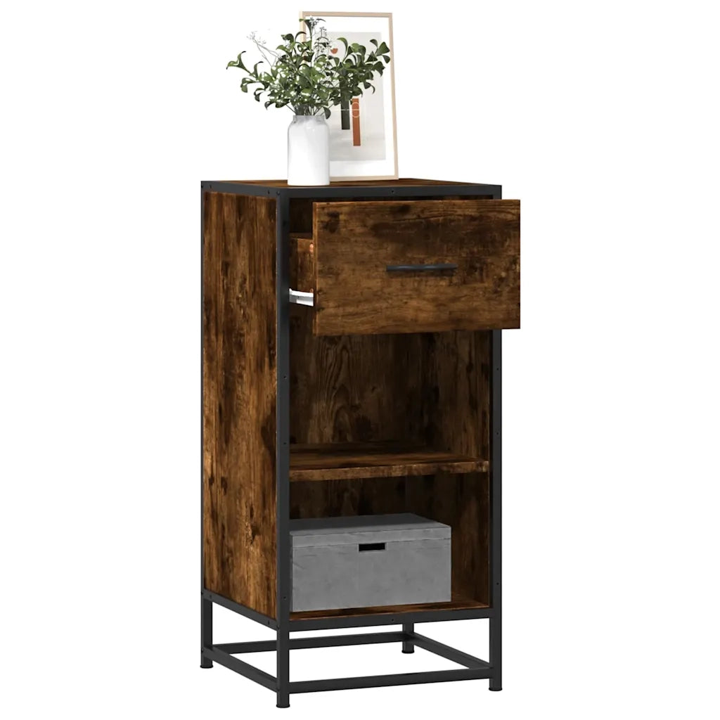 Credenza | Madia | Buffet da pranzo | Armadio da pranzo Rovere Fumo 35,5x35x76 cm in Truciolato