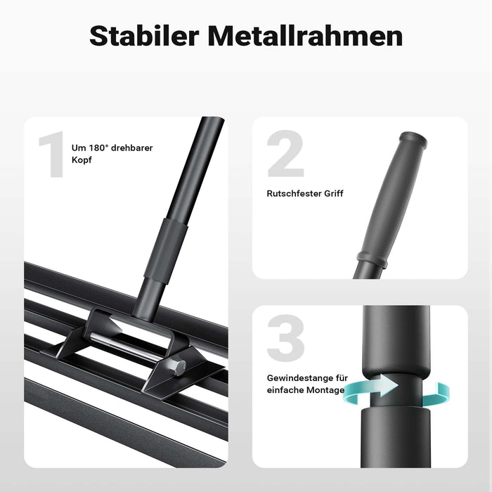 Rastrello livellatore in alluminio 75 x 25 cm, per livellamento e sabbiatura di terreni prati