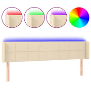 Testiera | Testata a LED Crema 163x16x78/88 cm in Tessuto