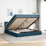 Struttura Letto Pouf con Materasso 160x200 cm in Velluto