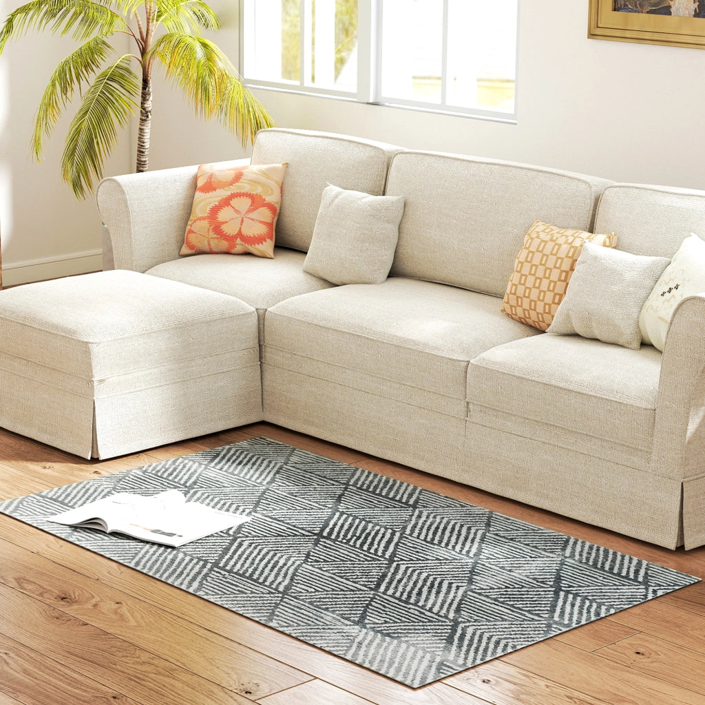 Tappeto moderno soggiorno ¨C zephmum ¨C 150x80 cm grigio scuro
