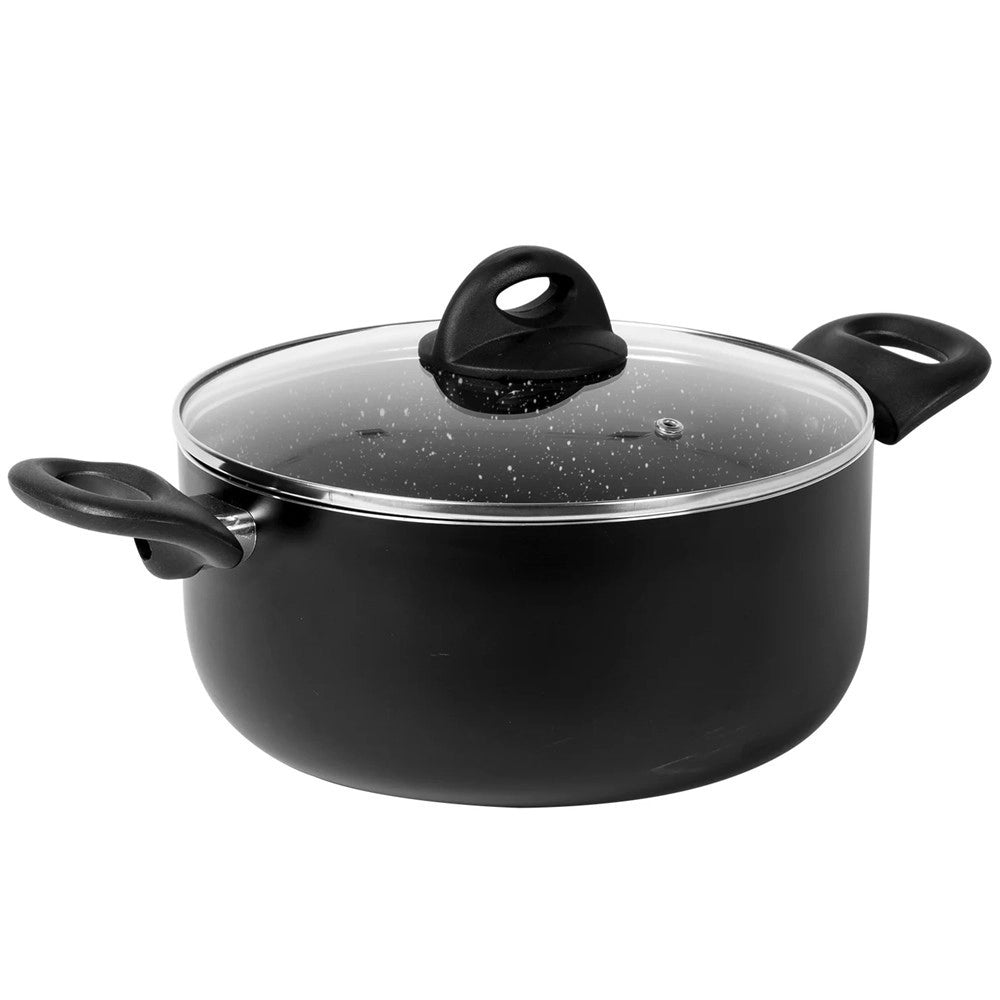 Trade Shop - Batteria Di Pentole Padelle Da 8pz Antiaderenti In Alluminio Manici In Bakelite Induzione -