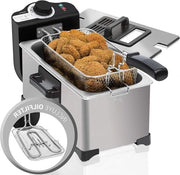 Friteuse elettrica 3L - acciaio inossidabile - capacità 3 litri - temperatura massima 190°C - 2000W