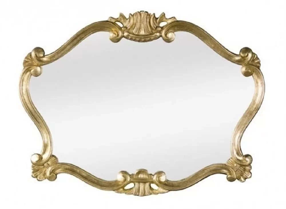 Mobili2g - specchiera in foglia oro sagomata misure: l.92 x h. 70 x p. 4