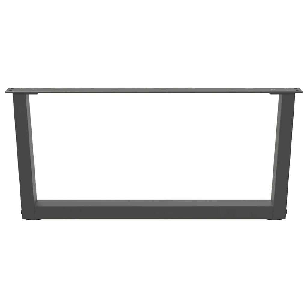 Set di 2 gambe per tavolino da caffè dal design moderno a forma di V per personalizzare un tavolo da 70 x 30 x 31 cm in acciaio antracite 02_0056906