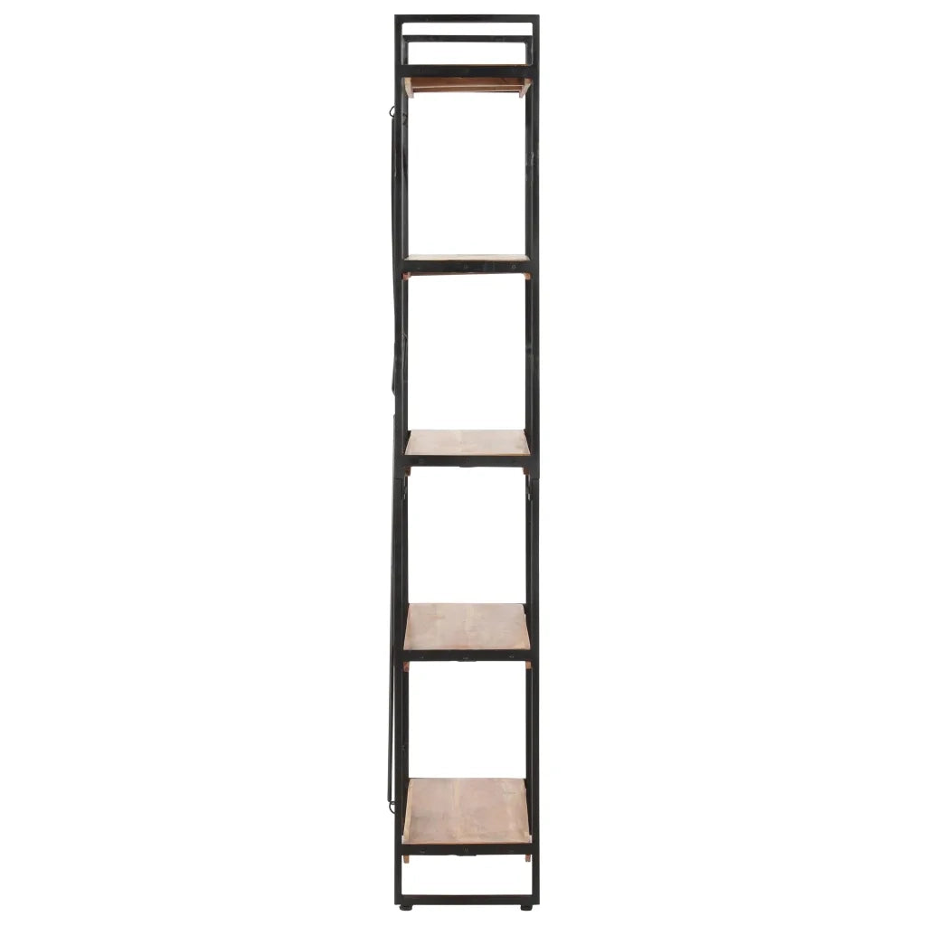 Libreria a 5 Ripiani-Scaffale per Libri-Mobile di Stoccaggio 60x30x180 cm in Legno Massello di Acacia