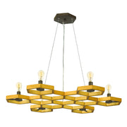 Lampadario moderno nido d'ape oro caldo Moxie 6xE14 Hinkley