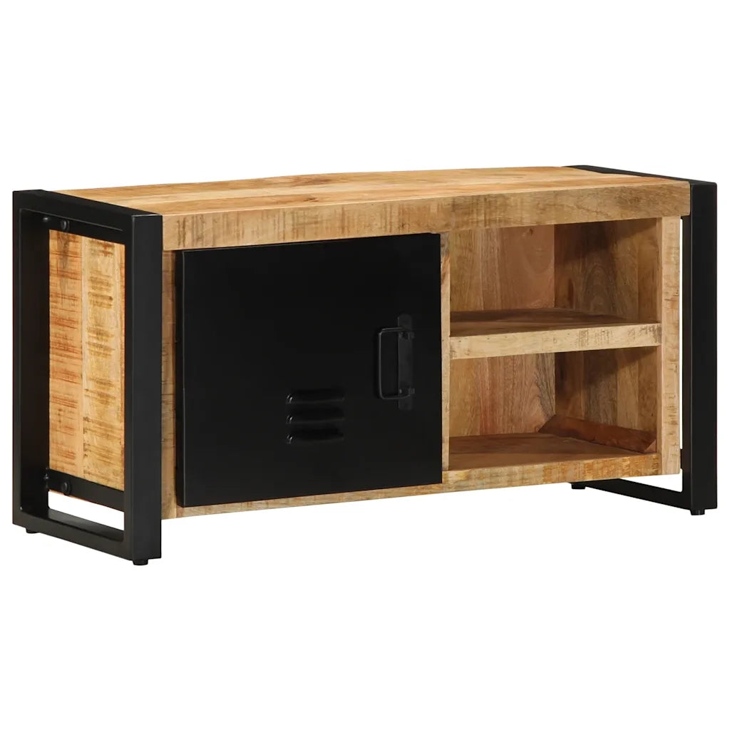 Mobile Porta TV 80x30x40 cm in Legno Massello di Mango Grezzo