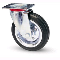Ruote piroettanti industriali rotelle Girevoli con Piastra per Carrelli Banchi da Lavoro 250 mm Senza Freno