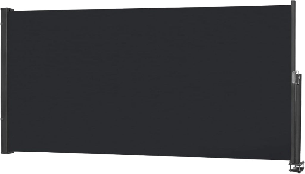 Tenda da Sole Laterale Estensibile 180 x 600 cm Paravento Laterale Privacy Protezione Frangivento per Balcone Terrazza Giardino, Antracite