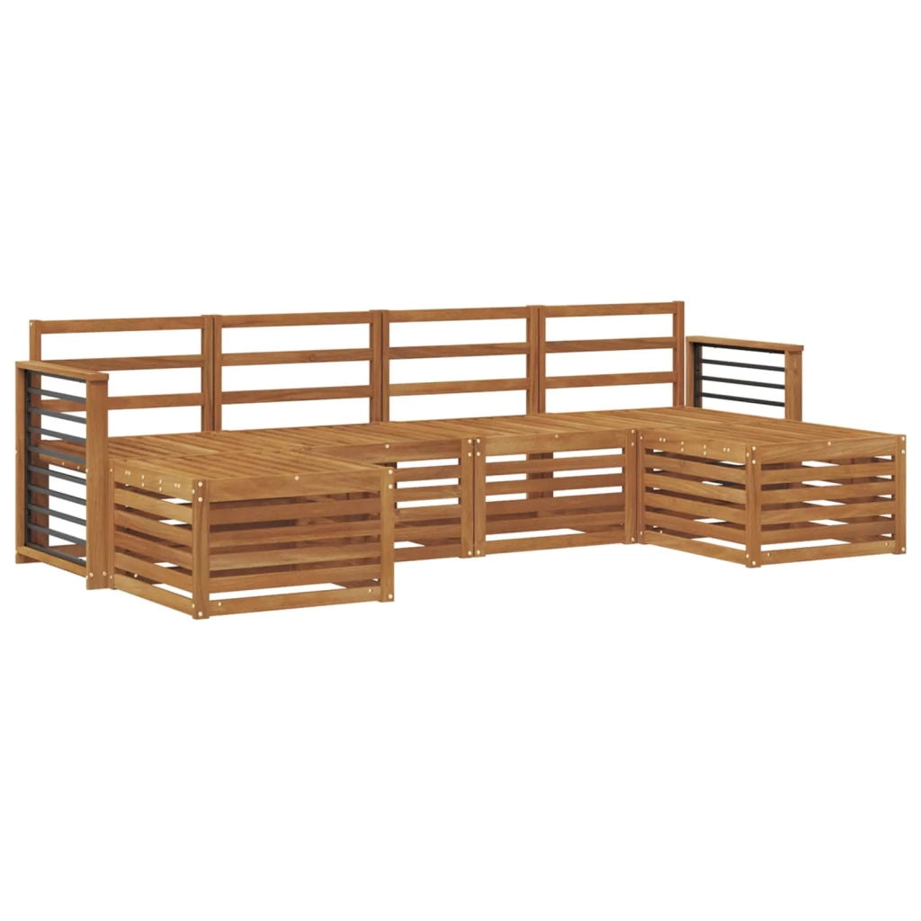 Set divani 6 pcs Naturale Legno di Acacia Massello 3375259