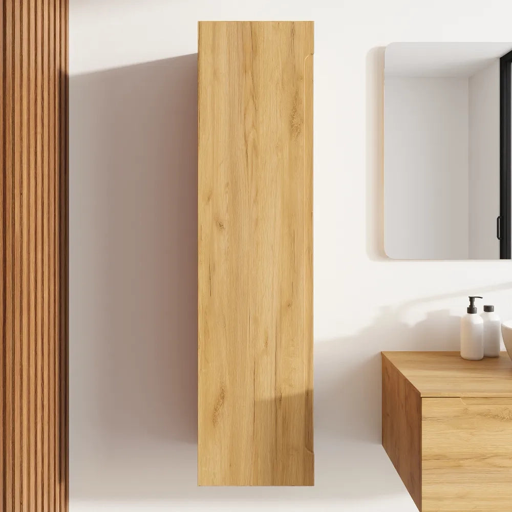 Colonna bagno sospesa 120cm rovere chiaro | Bako