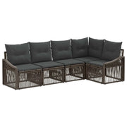 Set Divano da Giardino 5 pcs Grigio polyrattan 3436004