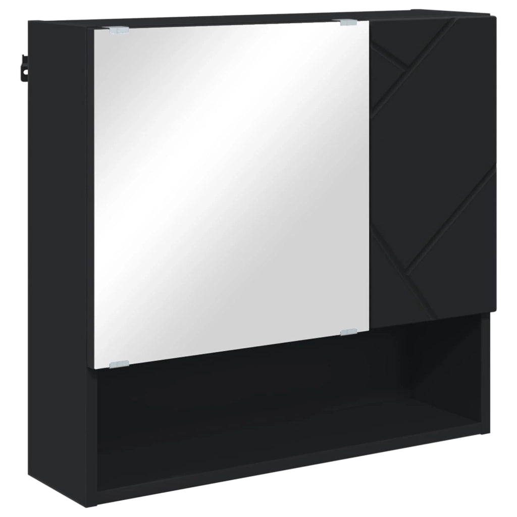 Mobiletto per specchio Nero 59 x 17 x 55 cm Legno multistrato 883365