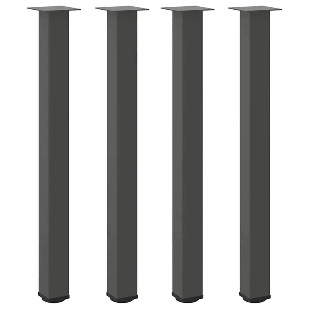 Set di 4 gambe per tavolo da bar dal design moderno da 100-102 cm con piedini regolabili in acciaio verniciato a polvere antracite 02_0056775