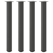 Set di 4 gambe per tavolo da bar dal design moderno da 100-102 cm con piedini regolabili in acciaio verniciato a polvere antracite 02_0056775