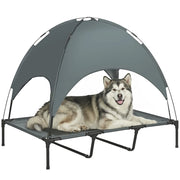 Cuccia per Cane con Baldacchino ¨C zephmum ¨C Grigio 122x92x108 cm