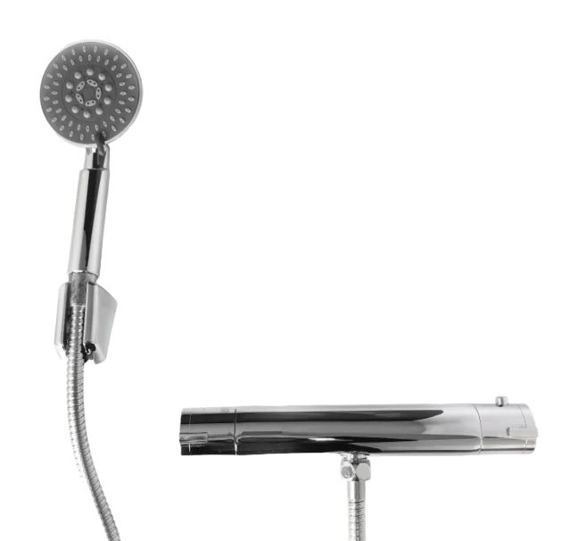 Set miscelatore doccia termostatico con doccetta e supporto