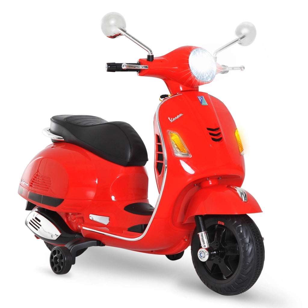 Moto Elettrica per Bambini Vespa ¨C Zephmum ¨C Rosso 102x51x76 cm con MP3 e USB