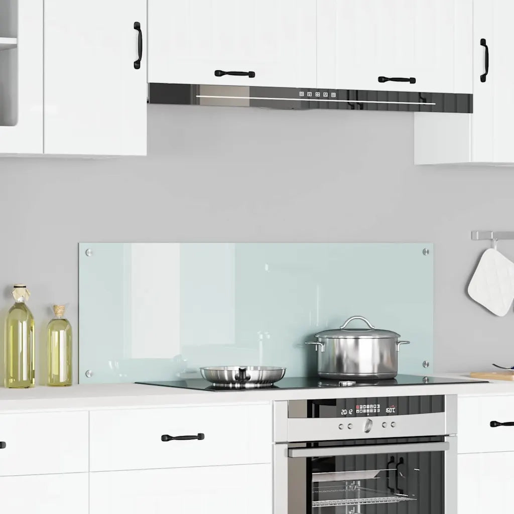 Schienale da cucina Bianco 120 x 40 cm vetro temperato 42001289