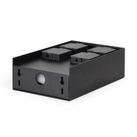 Presa multipla da giardino nera rettangolare con protezione IP44 Colonna a 4 prese per esterno