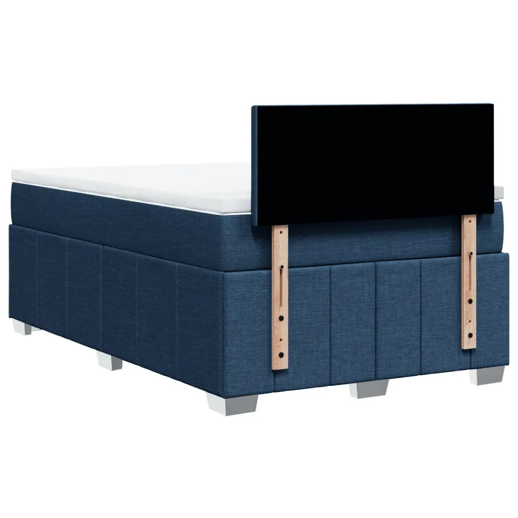 Giroletto a Molle con Materasso Blu 120x190 cm in Tessuto