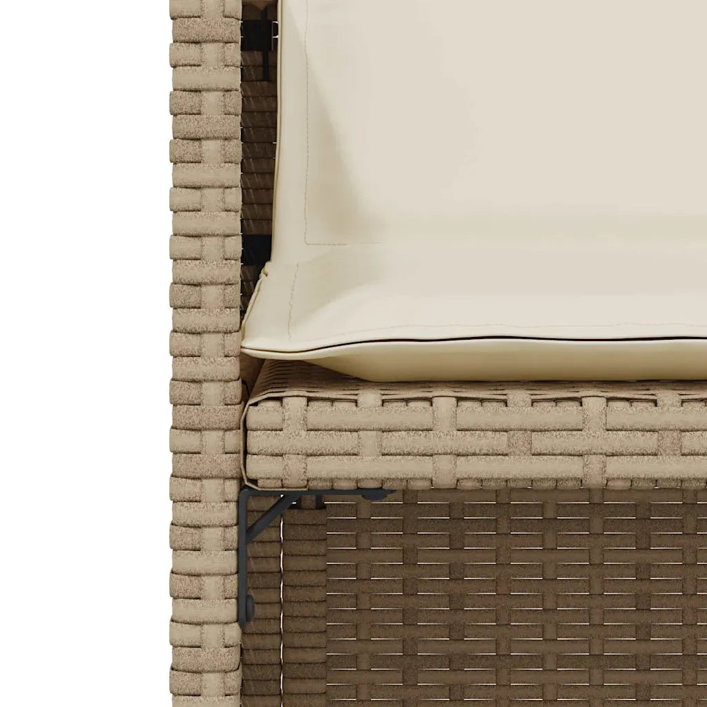 Set da Bistr¨° 3 pz | Set Salotto da Giardino con Cuscini Beige in Polyrattan