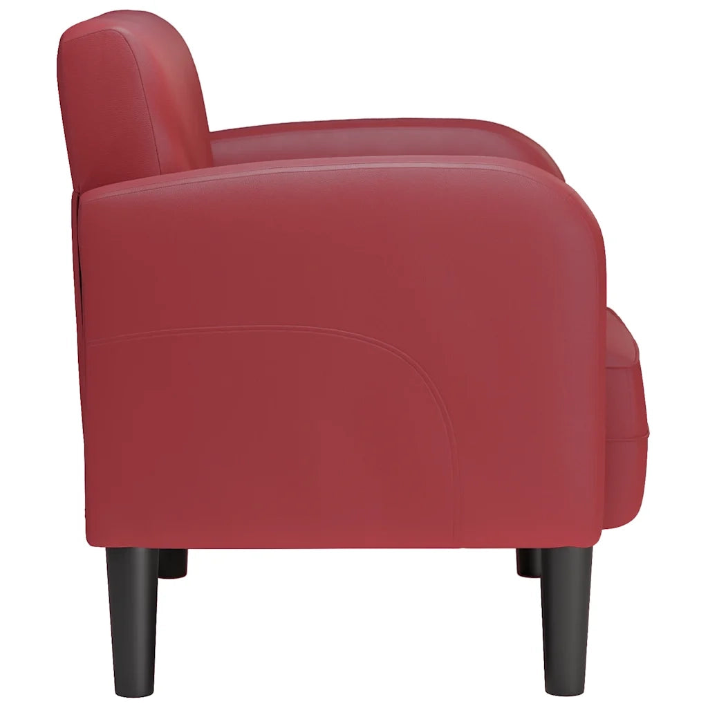 Divano Sedia con Braccioli Rosso Vino 54 cm in Similpelle 4100532