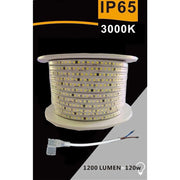 Trade Shop - Striscia Led 3535 220v 12w/mt 120led/mt 100 Mt 8mm Vari Colori Di Luce 3535-120d - -bianco Caldo      -