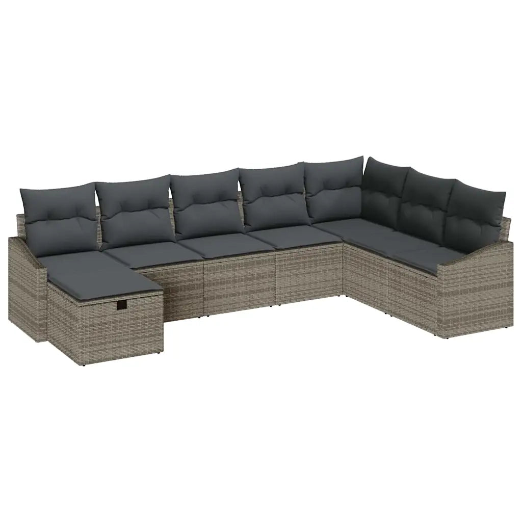 Set di divani con cuscino 9 pcs polyrattan