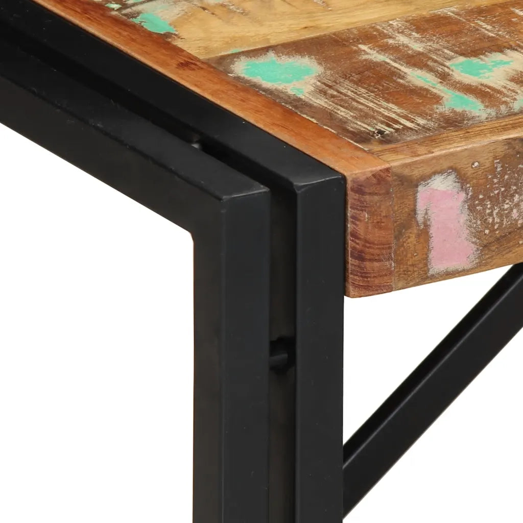 Tavolino Salotto Multicolore 80x40x35cm Legno Massello Recupero