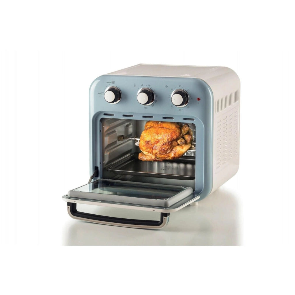 Ariete 4632 Friggitrice ad aria 2in1 Vintage 16 L 1400 W Timer 60 min Funzione Rotisserie colore Celeste