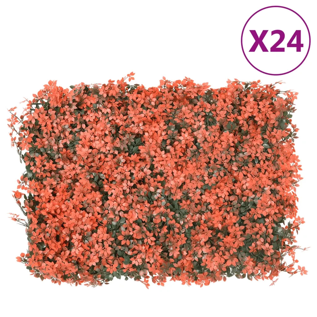 Â Recinzione Foglie Acero ArtificialiÂ 24 pz Rosso Chiaro 40x60cmcod mxl 92065
