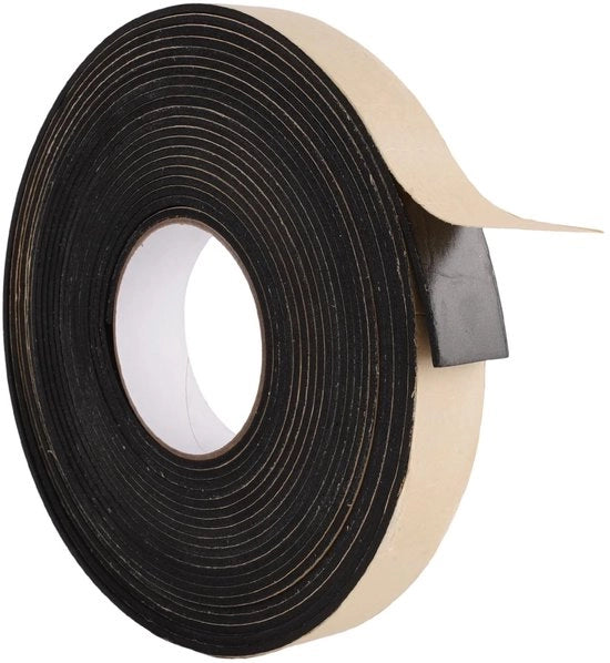 Tappo a tenione autoadesivo 10 m - Gomma spugnosa 30 mm x 3 mm - Autoadesivo - Impermeabile - Resistente alla corrosione - Adesione forte - Nastro di sigillatura