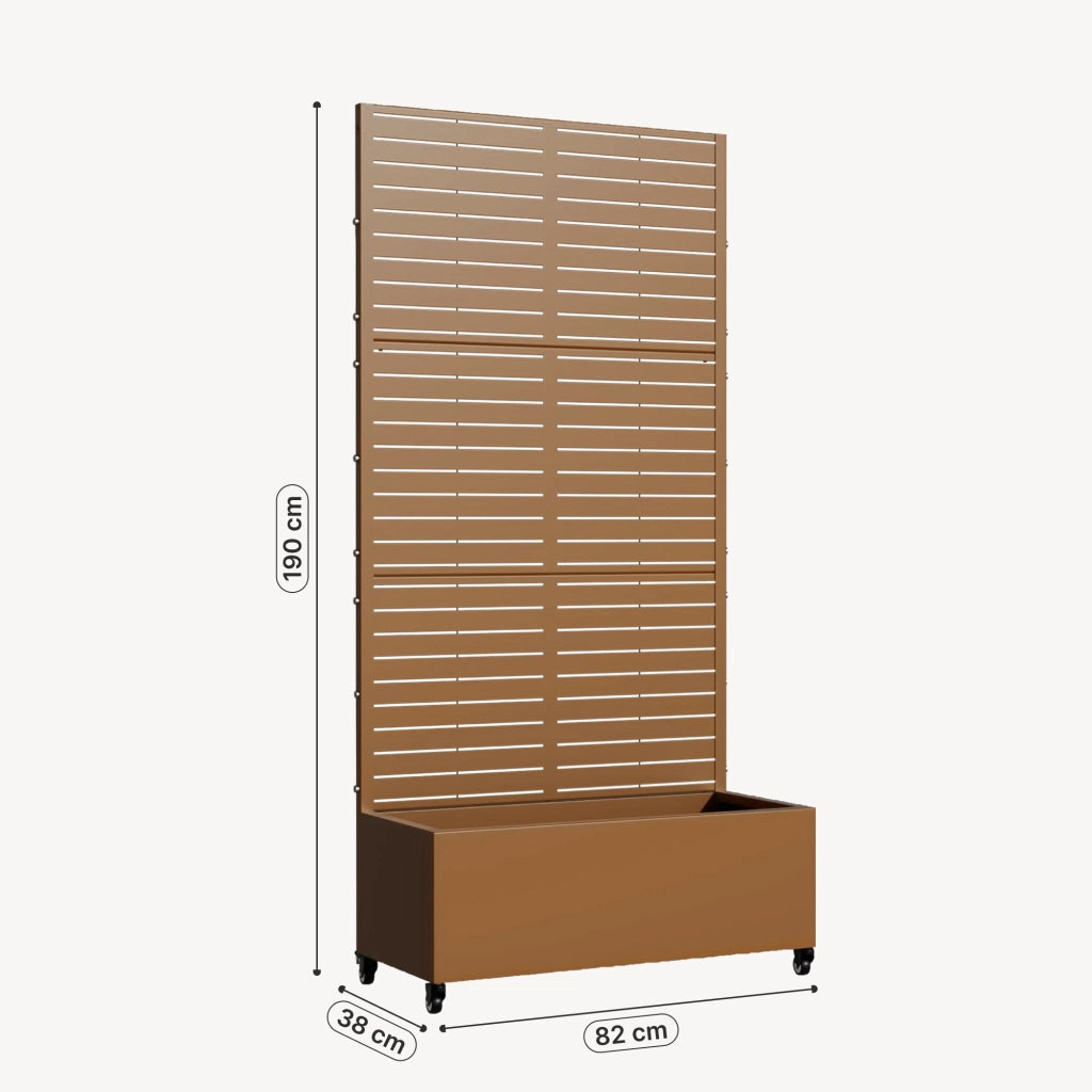 Fioriera con Spalliera Nodepp in Acciaio 190 x 82 x 38 cm - Marrone casa.pro