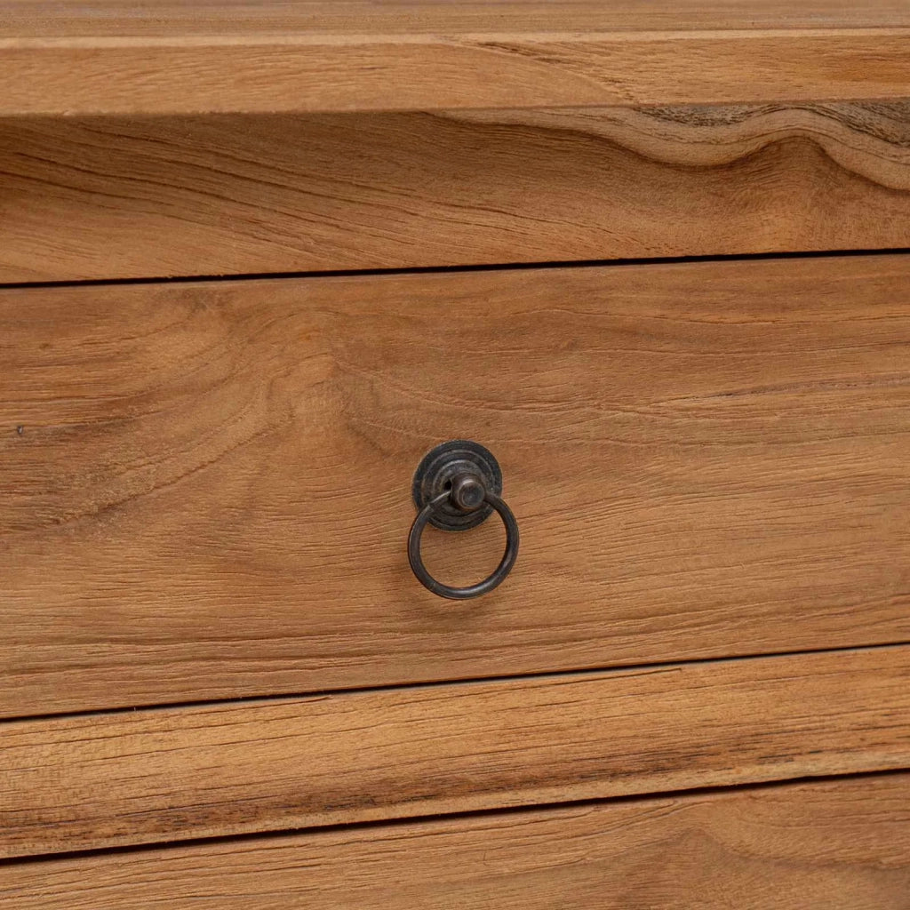 Credenza Naturale 79 x 35 x 80 cm Legno di teak solido 42024257
