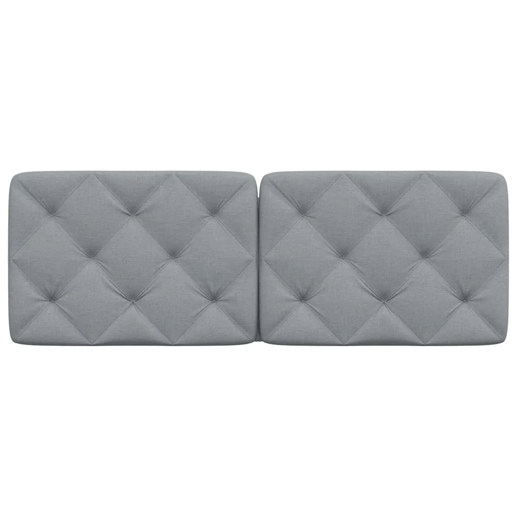 Coussin de tête de lit gris clair 120 cm tissu