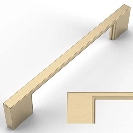 Set di 10 maniglie dorati 128 mm - Maniglie moderne per armadi e ante