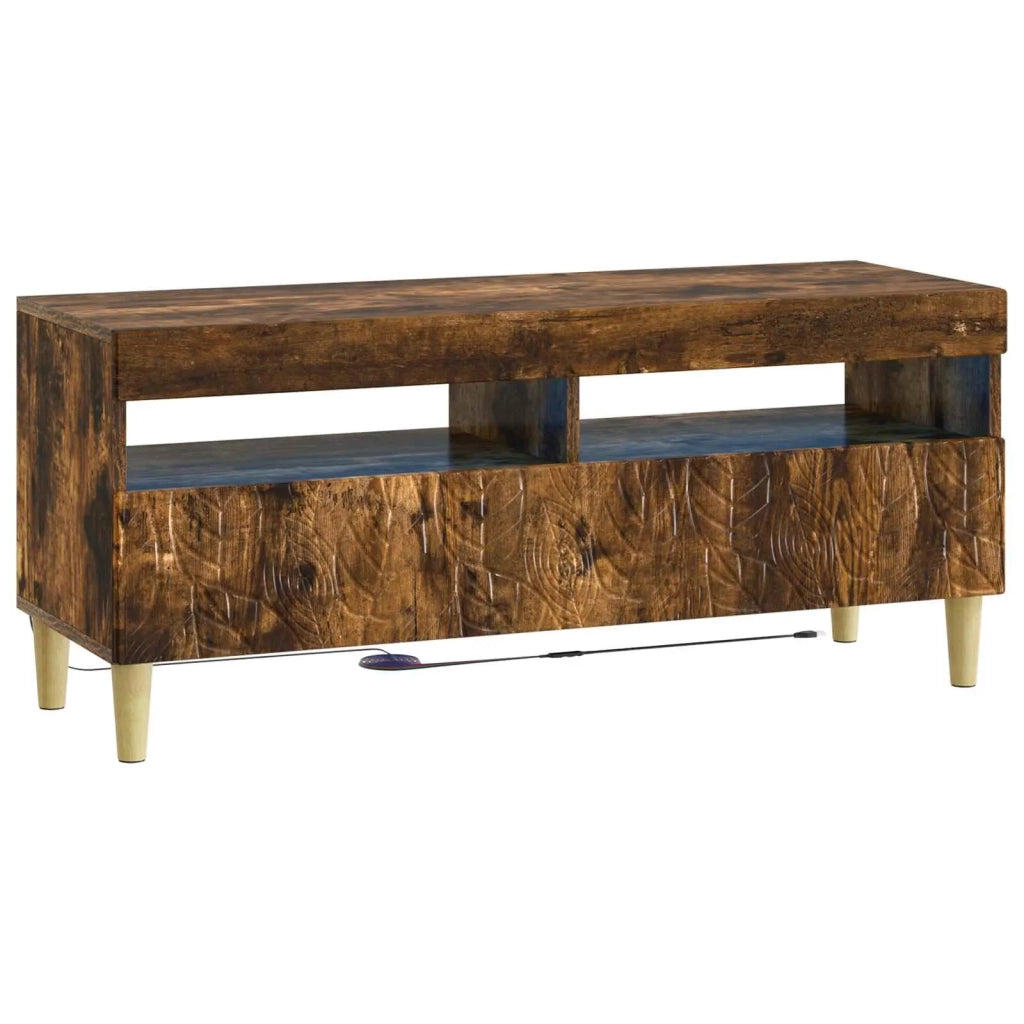Mobile TV LED a 5 pezzi Rovere Fumo Legno ingegnerizzato 3416764