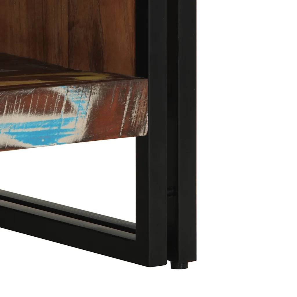vidaXL Tavolino Salotto Multicolore 50x50x38cm Legno Massello Recupero