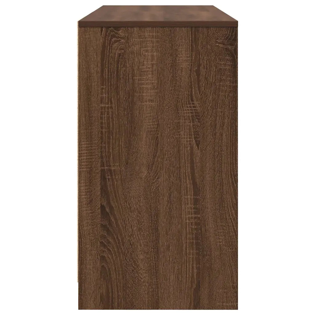 Scrivania Rovere Marrone 120x42x76 cm in Legno Multistrato