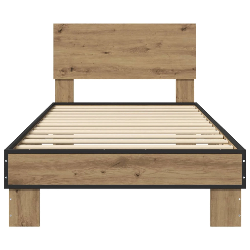 Struttura letto con testata Rovere Artigianale 80 x 200 cm 8009088
