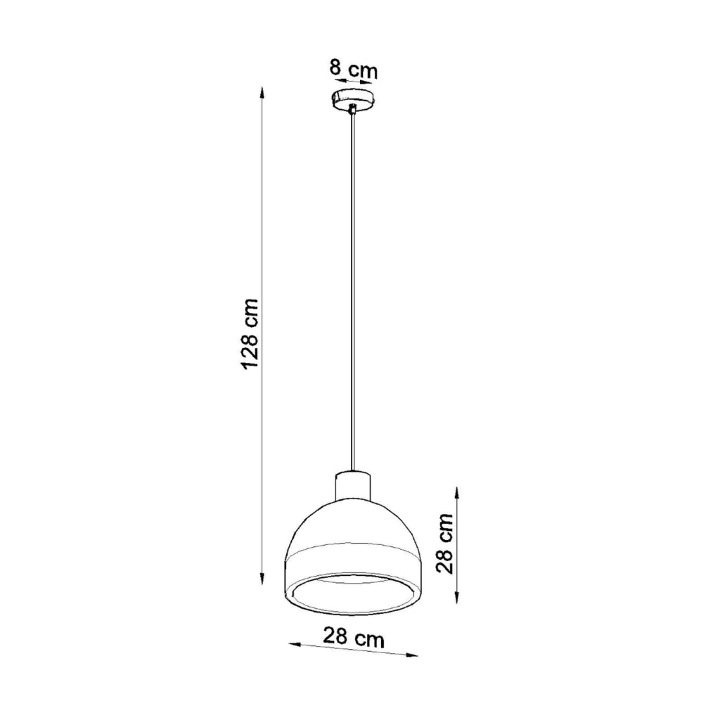 Lampada a sospensione cemento RENATO Pure Lume E27 28cm