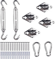 Kit di Fissaggio per Tende a Vela Accessori di Montaggio in Acciaio Inox